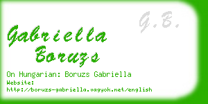 gabriella boruzs business card